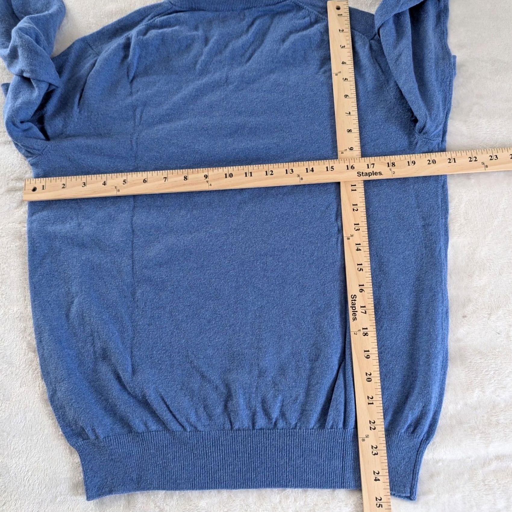 J.Crew J. Crew Sweater Blue V-Neck Cotton Cashmere Blend Long Sleeve Mens M Size US M / EU 48-50 / 2 - 3 Thumbnail