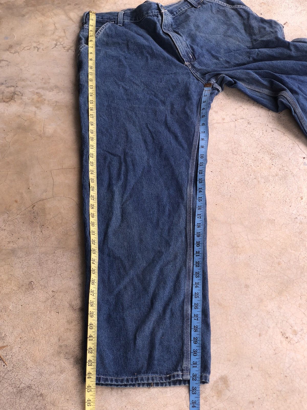 Carhartt × Vintage 🔥Vintage Carhartt Denim Double Knee Work Pants Size US 38 / EU 54 - 8 Thumbnail