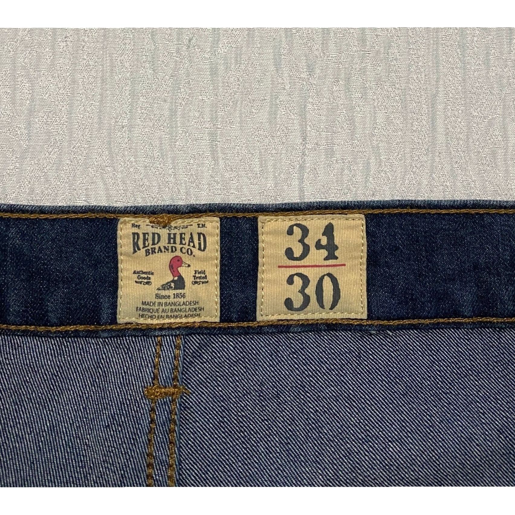 Vintage VINTAGE Red Head Jeans Men 34x30 Blue Straight Whiskers 614RHF21 Size US 34 / EU 50 - 3 Thumbnail