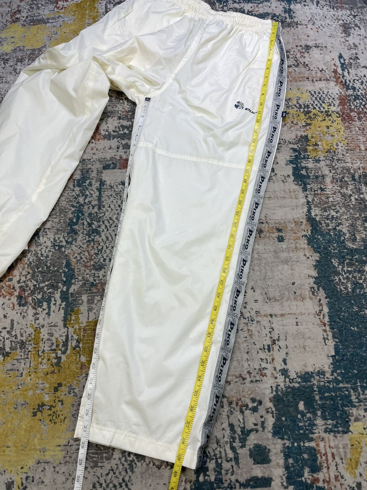 Japanese Brand Vtg Piko Off White Side Tape Trackpants Size US 28 / EU 44 - 10 Thumbnail
