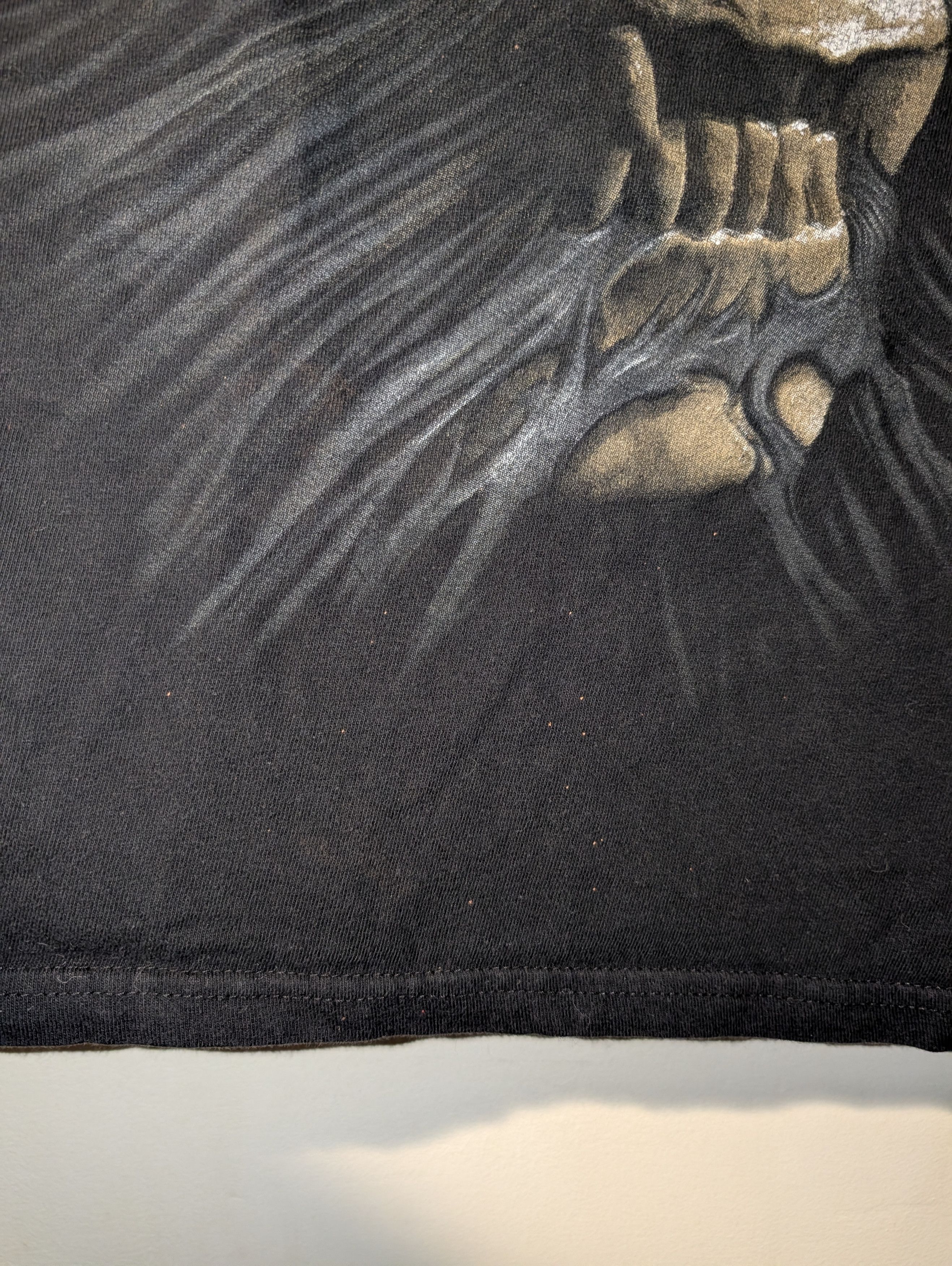 Arts & Science Y2K Skull Reaper Smoke Graphic Overprint Grunge Horror Tee Size US XL / EU 56 / 4 - 5 Thumbnail