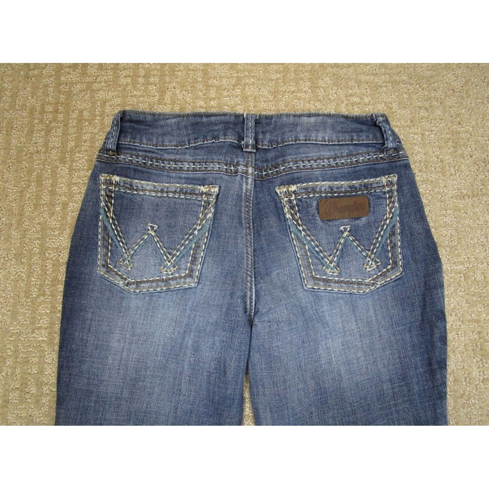 Wrangler Wrangler Jeans Women 6 Blue Low Rise Bootcut Western Denim Pants Curvy Stretch Size 28" / US 6 / IT 42 - 4 Thumbnail