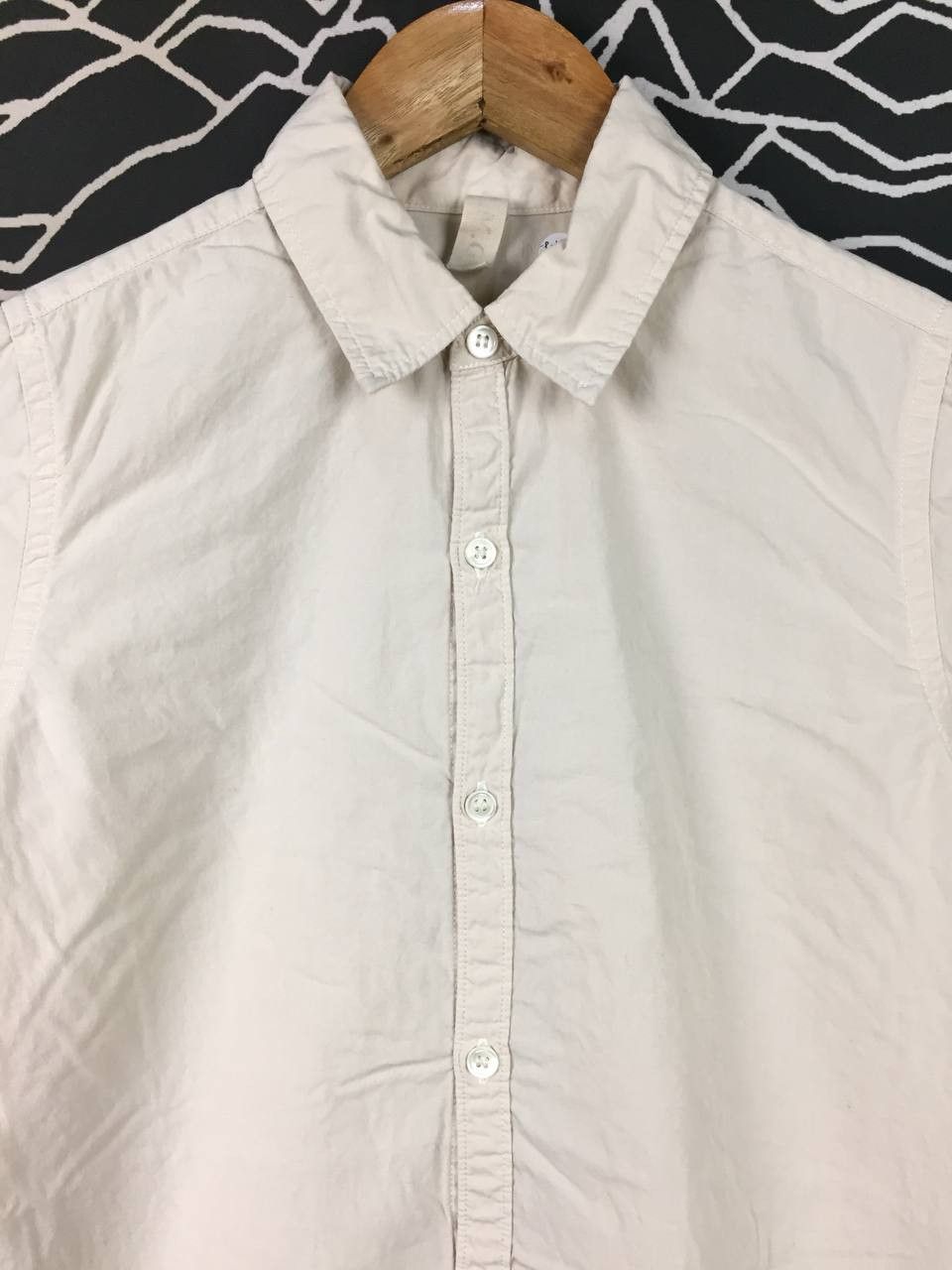 Japanese Brand D.M.G Domingo Made in Japan Cream Button Up Shirt Size US S / EU 44-46 / 1 - 3 Thumbnail