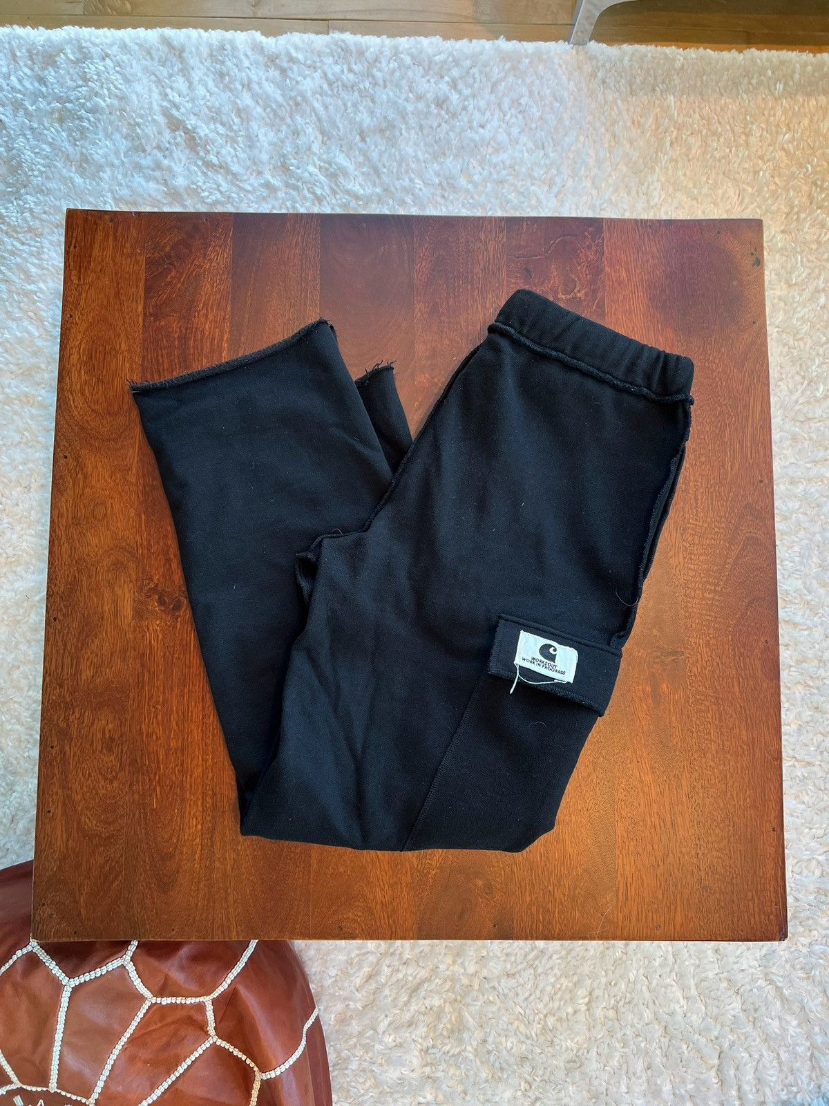 image of Carhartt Wip x Skategang Carhartt Cargo Sweatpants in Black, Men's (Size 32)