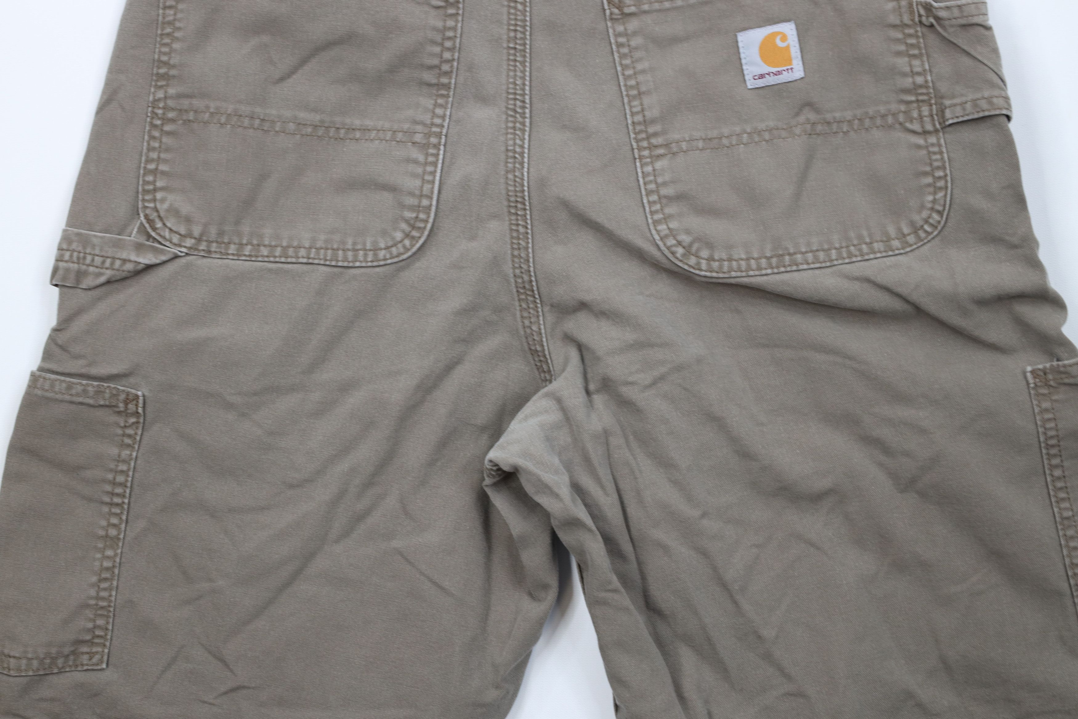 Carhartt Vintage Y2K Carhartt Relaxed Dungaree Shorts Light Brown Size US 34 / EU 50 - 11 Thumbnail