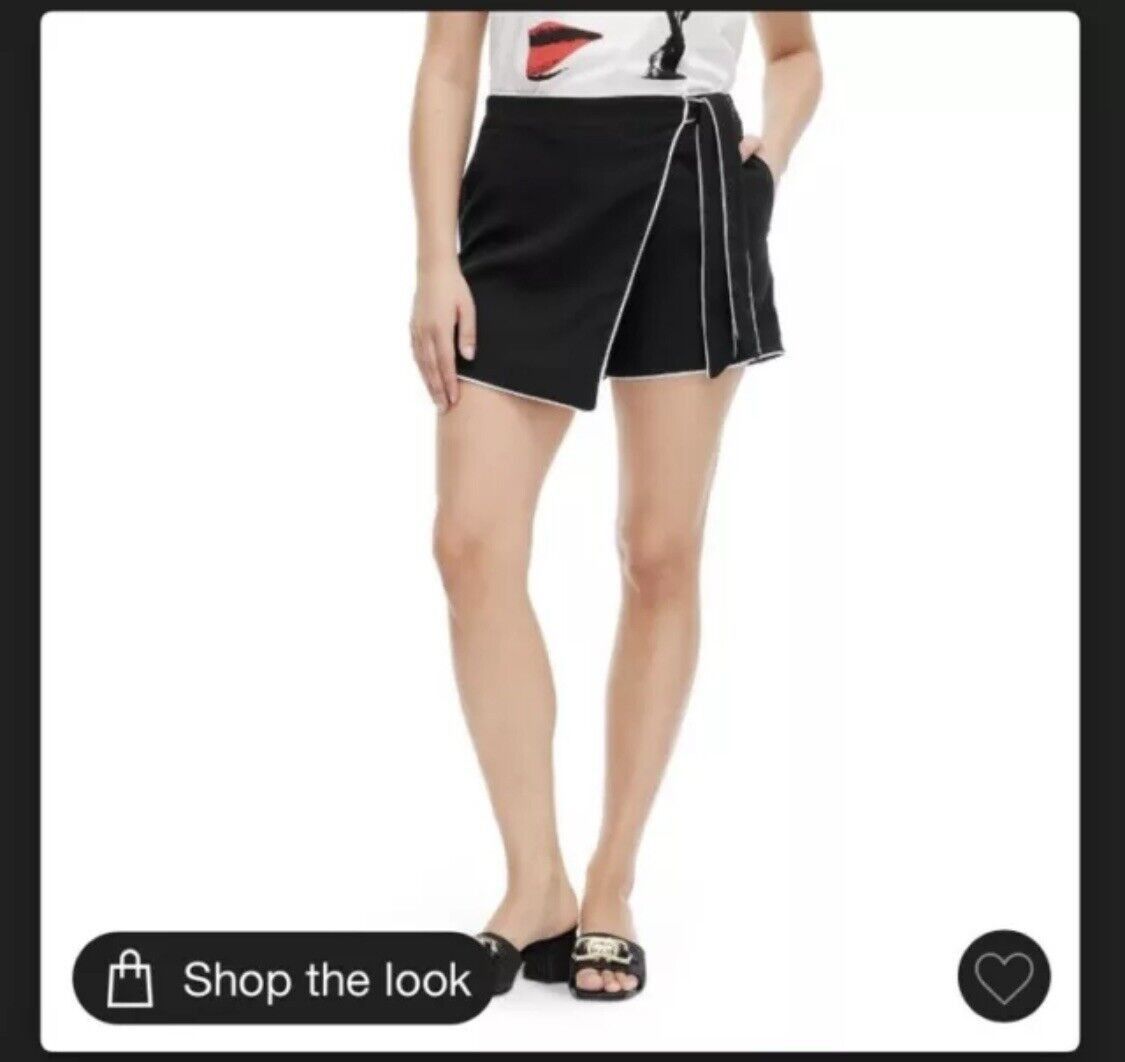Diane von Furstenberg × Target Basics Side Wrap Black Mini Skort -DVF Target Size XXS Size 25" / US 0 / IT 36 - 4 Thumbnail