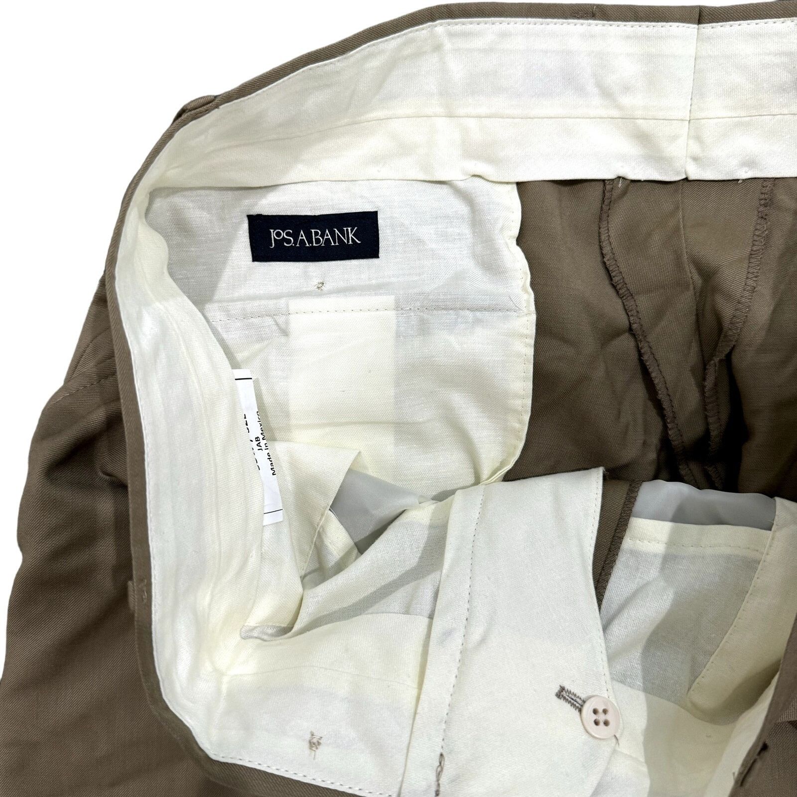 Jos. A. Bank Jos A. Bank Tailored Fit Dress Pants in Tan, Size 38X32 Size US 38 / EU 54 - 3 Thumbnail