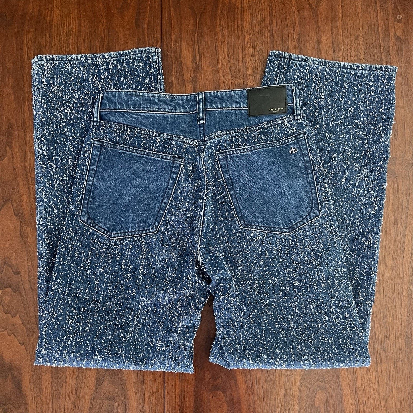 Rag & Bone rag and bone Jeans 25 Logan Mid-Rise Wide Leg Textured Size 25" / US 0 / IT 36 - 5 Thumbnail