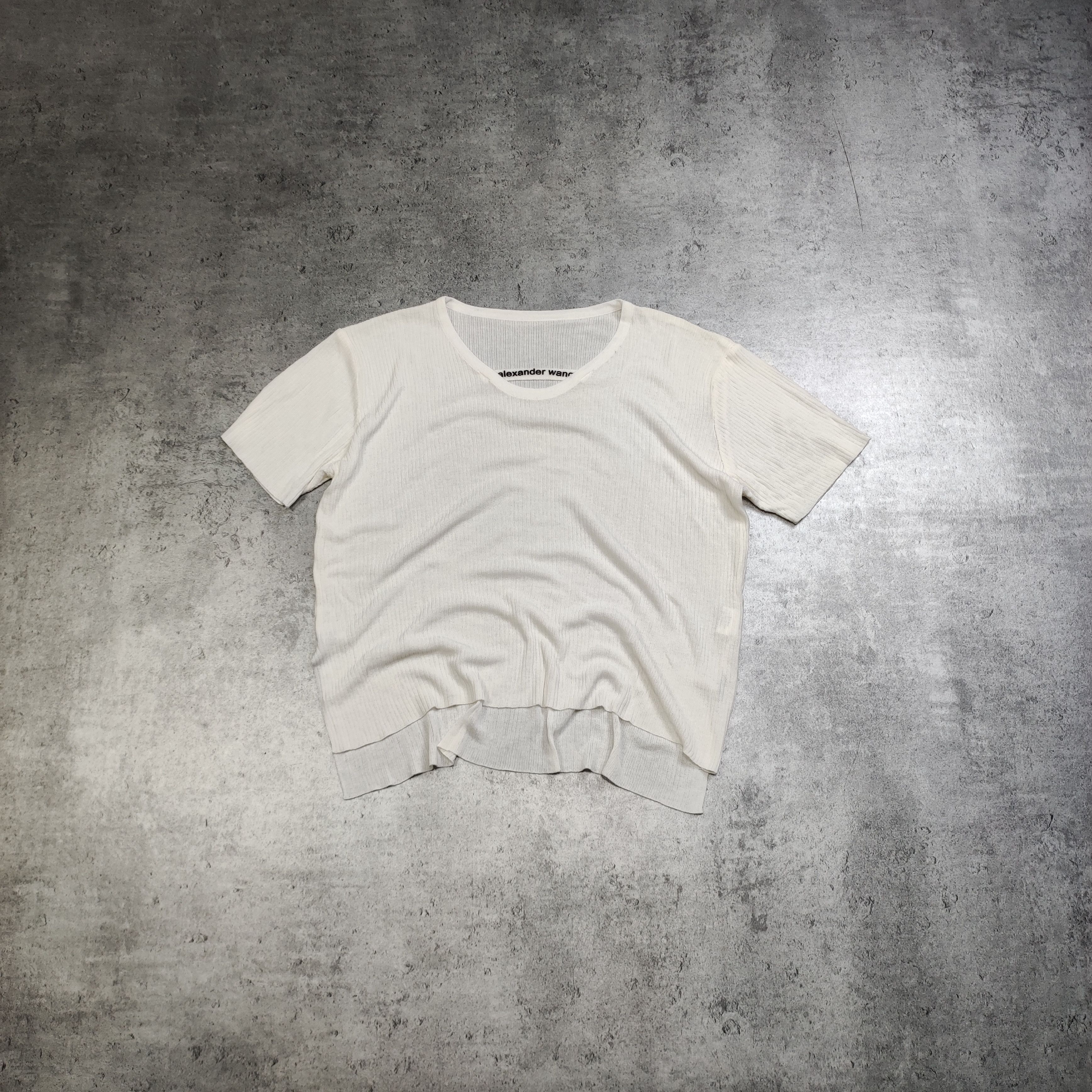 Alexander Wang RARE Alexander Wang Cream White Logo Blouse Size M / US 6-8 / IT 42-44 - 1 Thumbnail