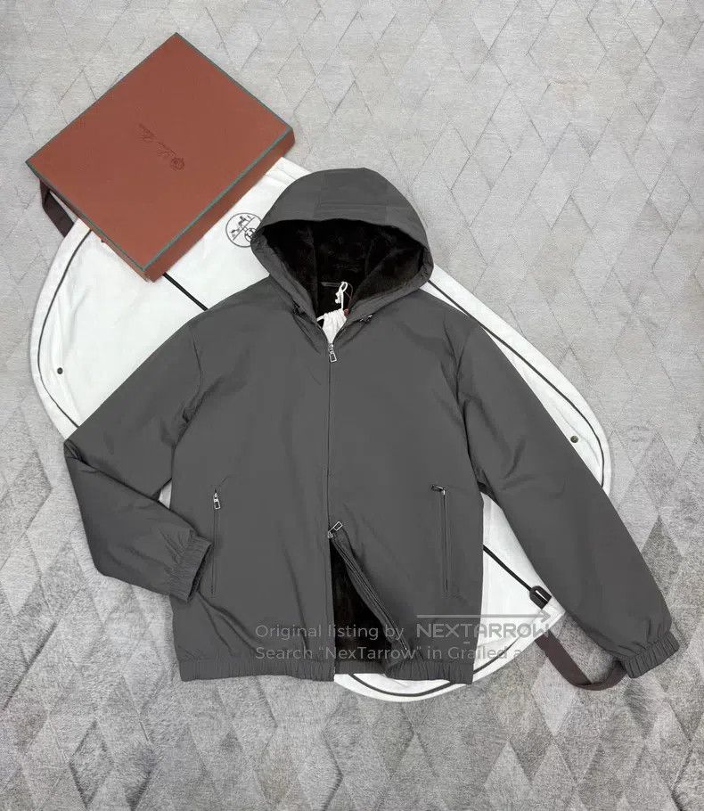 Loro Piana Loro Piana Men's fur hooded Bomber jacket with Strom Syste Size US M / EU 48-50 / 2 - 1 Thumbnail