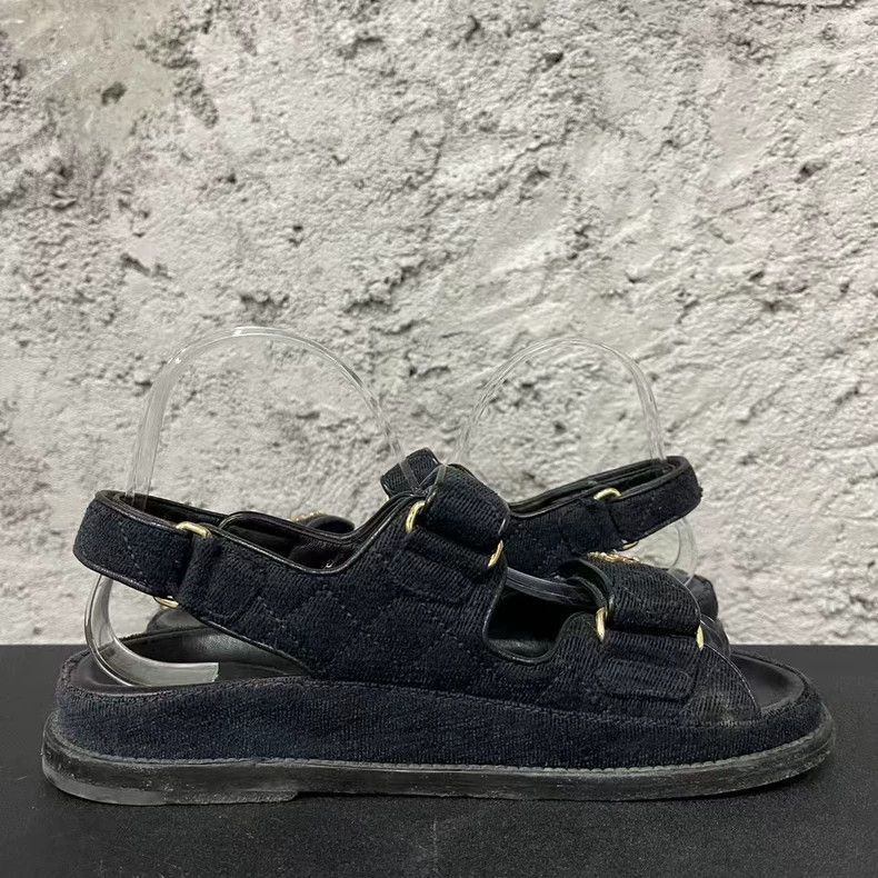 Chanel Chanel Velcro Sandals Size 36 -2505 Size US 5.5 / EU 38 - 4 Thumbnail