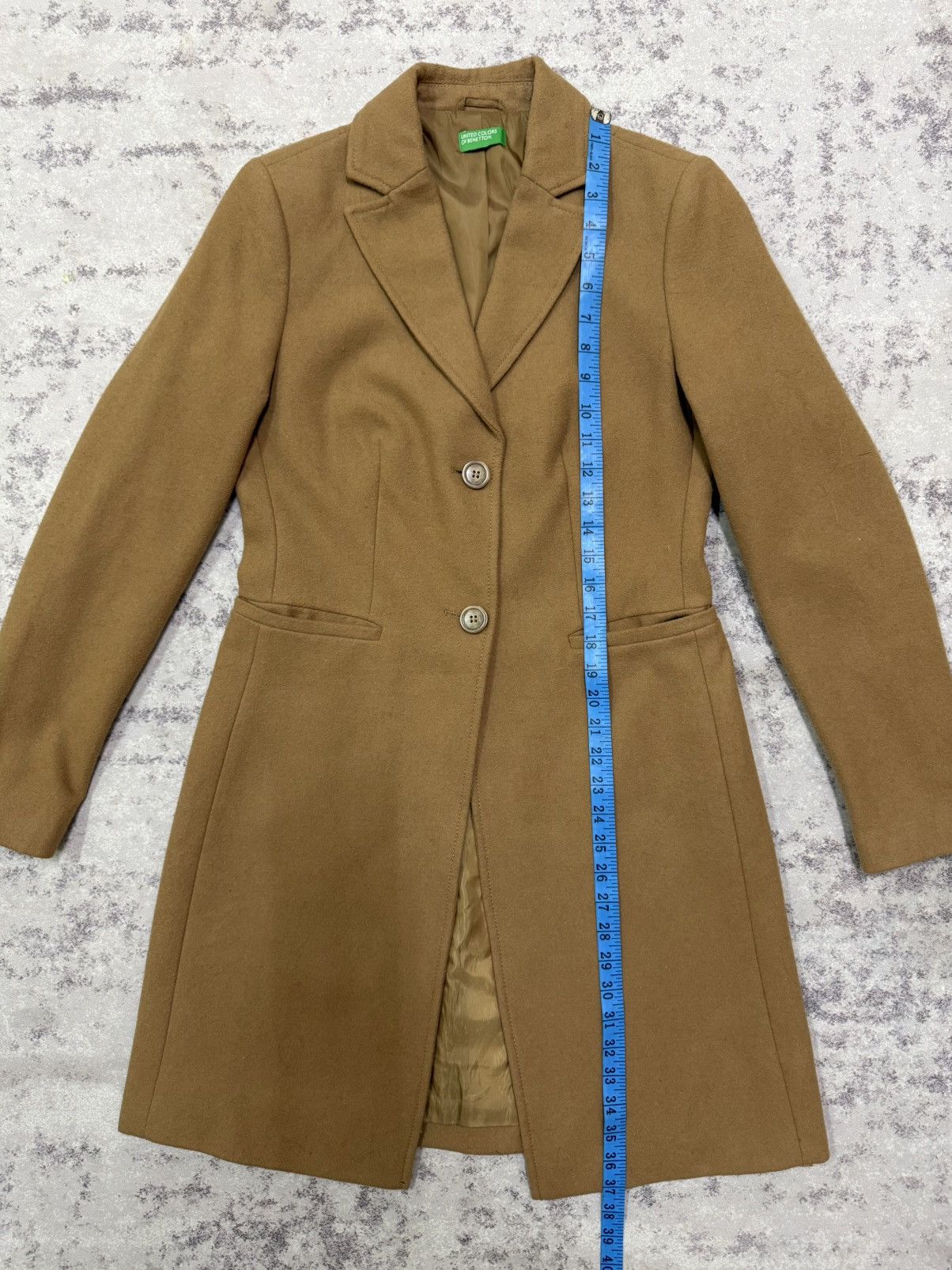 United Colors Of Benetton United Colors of Benetton Long Coat Wool Jacket Size US S / EU 44-46 / 1 - 21 Thumbnail