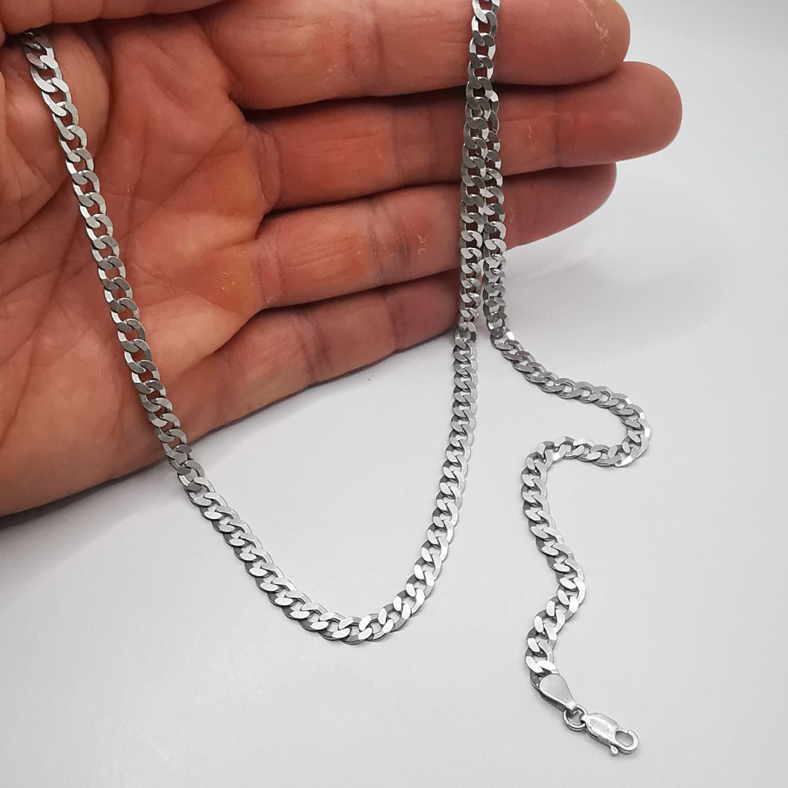 Sterling Silver Vintage Jewelry Chain, 925 Sterling Silver, Signed , 18,24g Size ONE SIZE - 3 Thumbnail