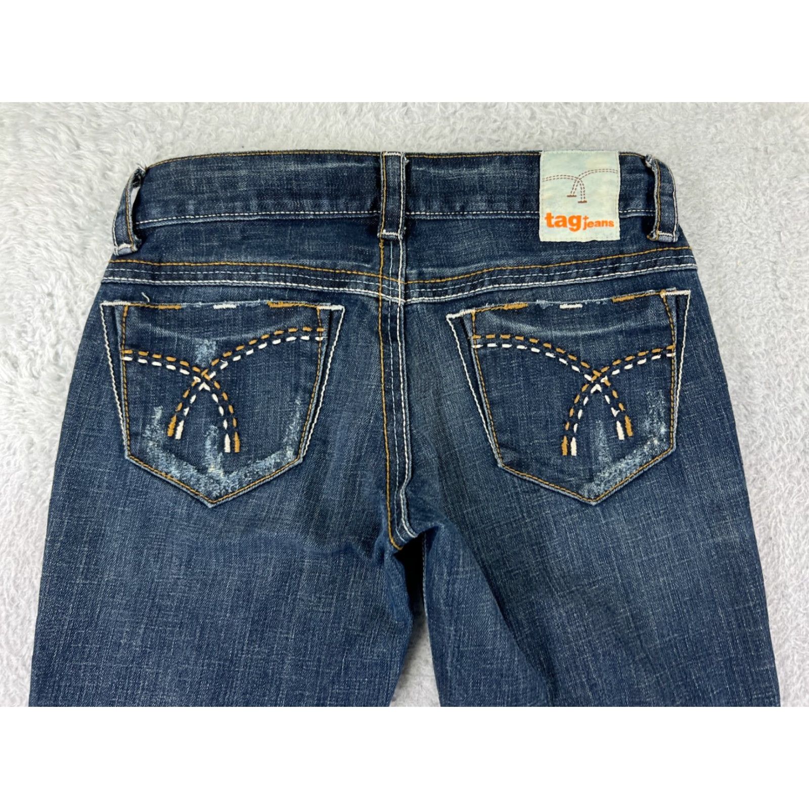 AG Jeans TagJeans Jeans Women 27 Blue Denim Bootcut Distressed Embroidered Womens Size 27" / US 4 / IT 40 - 3 Thumbnail