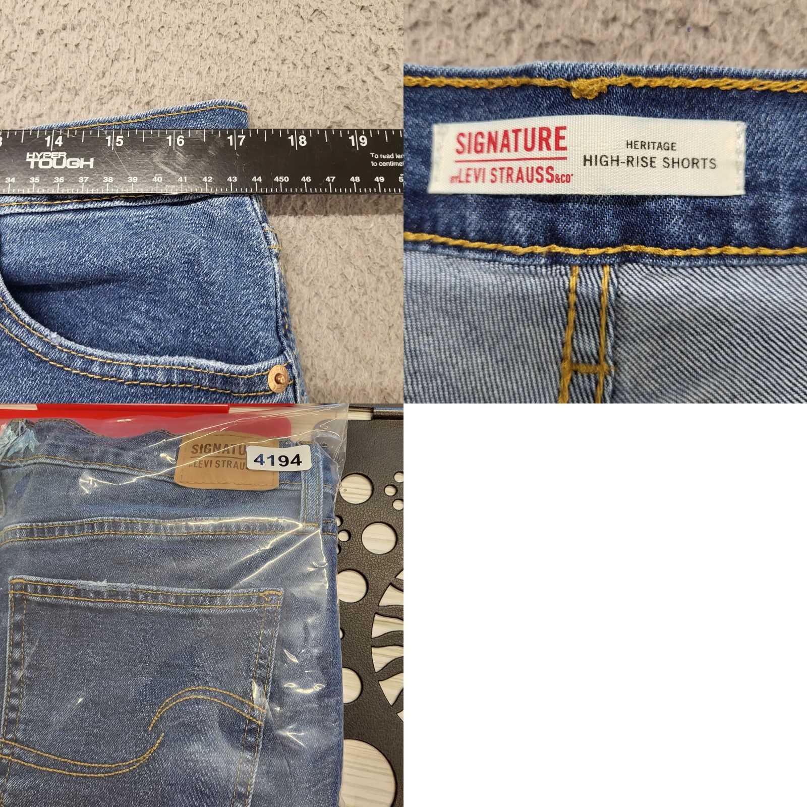 Levi's Levi's Signature Shorts Woman's 14 W32 Blue Denim Cut-Off Casual Womens Size 14 Blue Denim Comfort Stretch Pockets 5-Pocket Design Modern Size 36" / US 14 / IT 50 - 8 Thumbnail