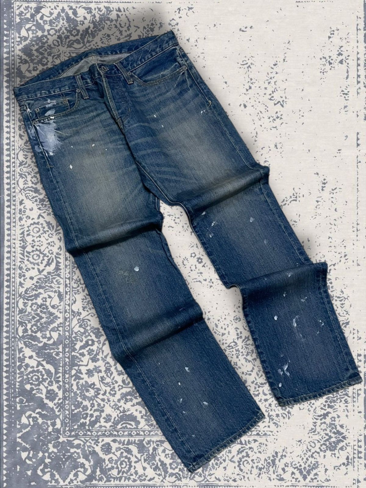 Designer × Japanese Brand × Vintage Vintage 1990s Japan Designer Stooge Distressed Splash Denim Size US 32 / EU 48 - 2 Thumbnail