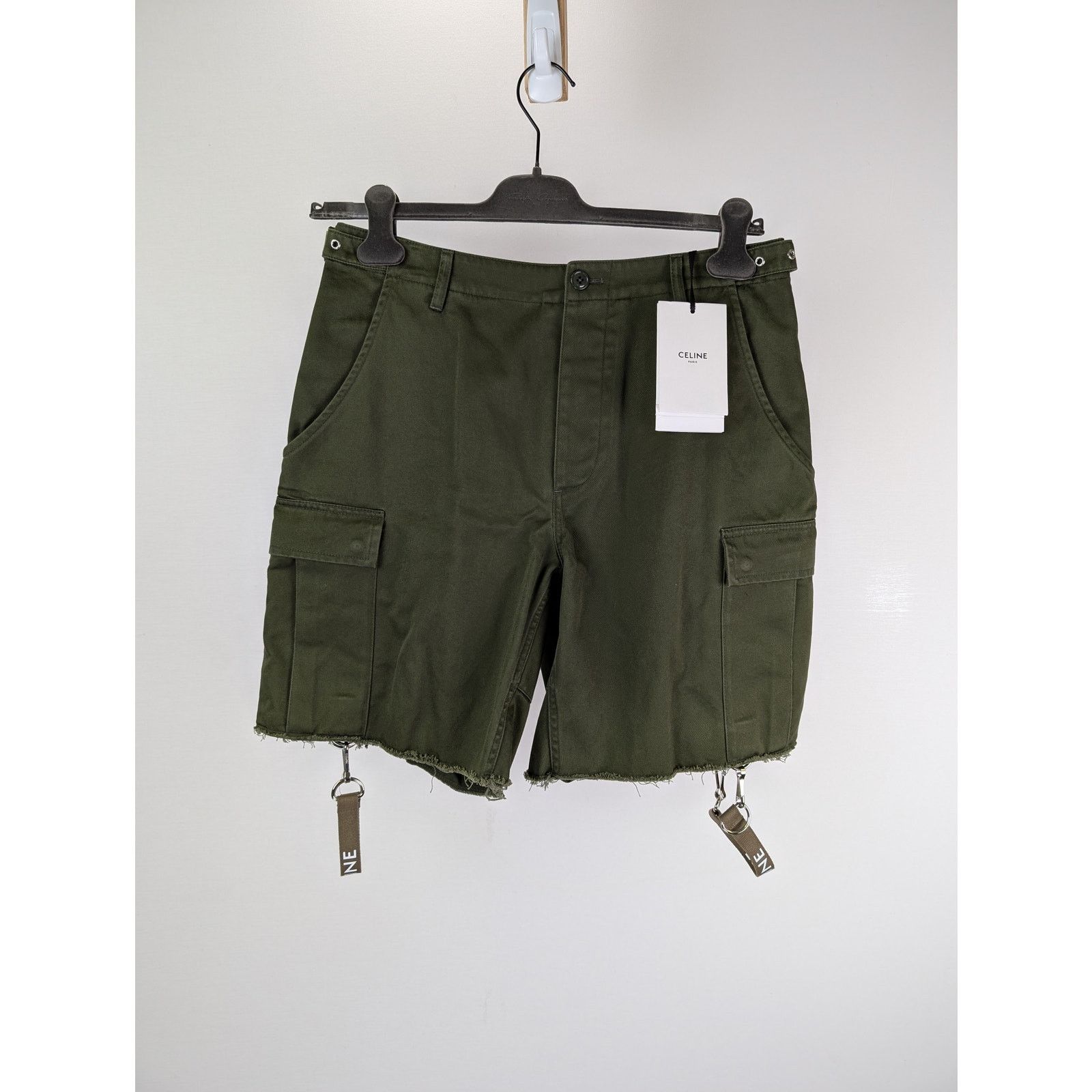 Celine o1rshd1 Short Sangles in Army Green Size US 32 / EU 48 - 2 Thumbnail
