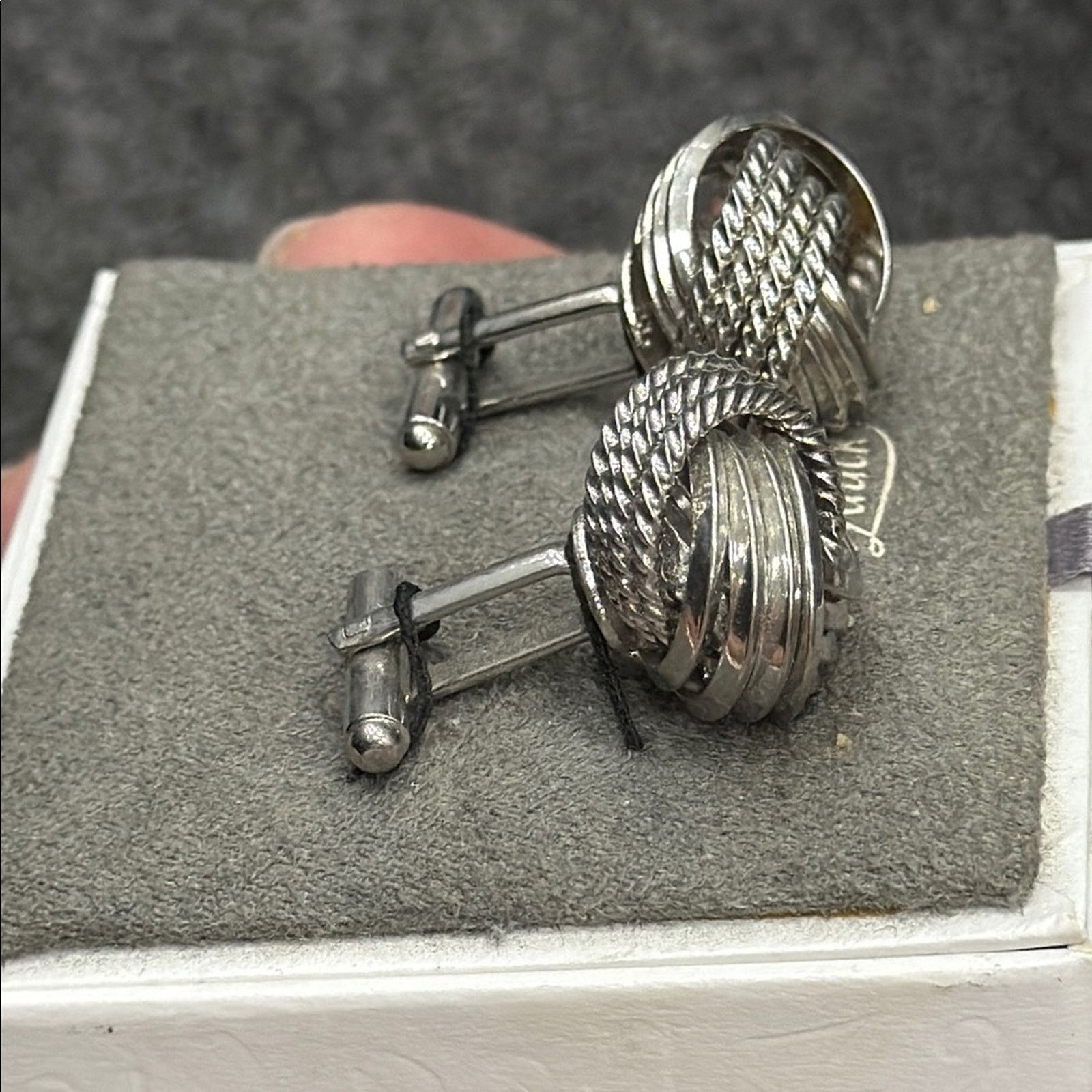 Other NWT Van Laack men’s Silver Knot Cufflinks Size ONE SIZE - 4 Thumbnail
