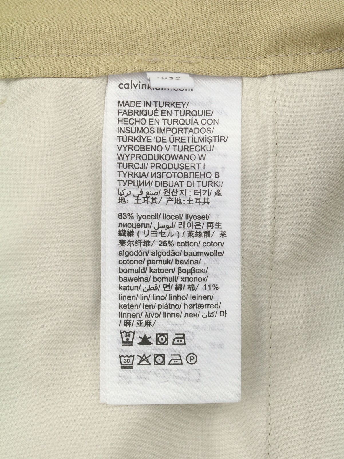 Calvin Klein PIECE DYED TENCEL W32/L32 Relaxed Trousers 87459 Size US 32 / EU 48 - 8 Thumbnail