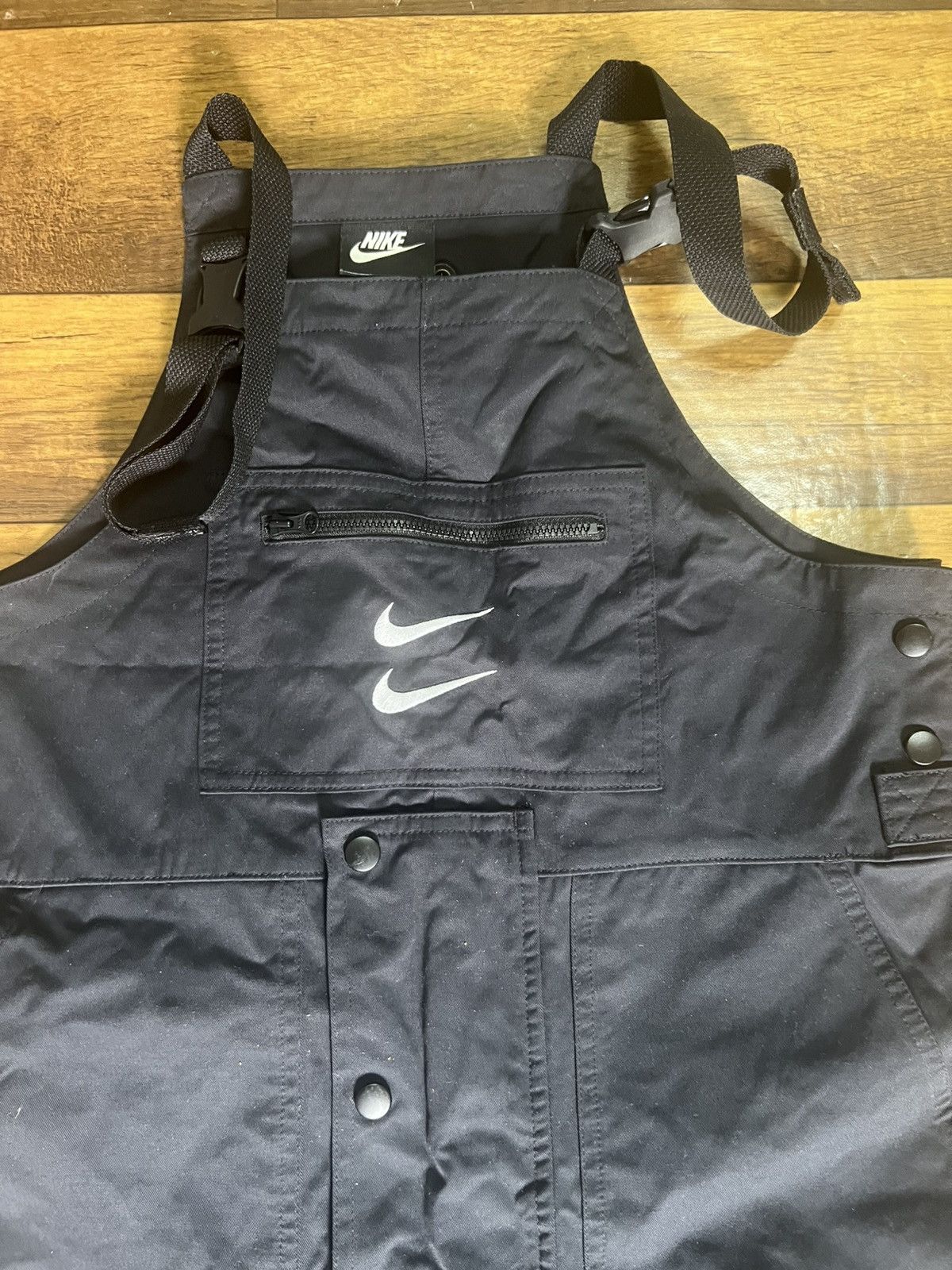 Nike Nike Sportswear Swoosh Overalls Black Cargo Bibs Men’s Small Size US 32 / EU 48 - 22 Thumbnail