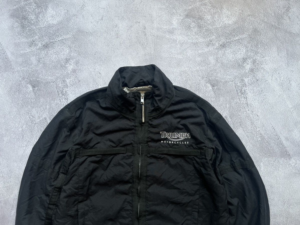 Harley Davidson × Vintage Triumph Motorcycles Big Logo Nylon Bomber Jacket Size:S Size US S / EU 44-46 / 1 - 3 Thumbnail