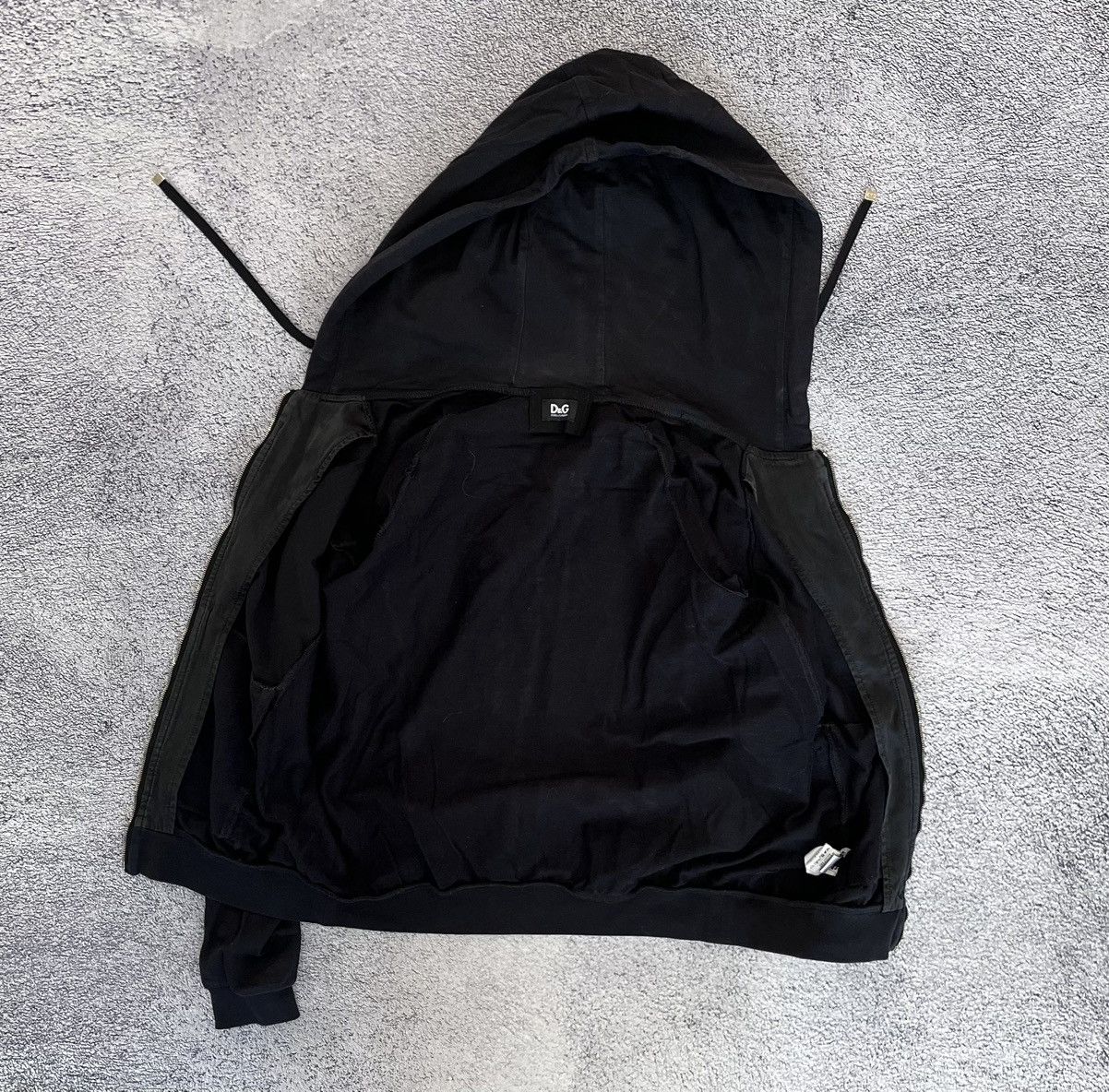 Dolce & Gabbana Vintage D&G Dolce & Gabbana Zip Hoodie Silk Panel Cowl Neck Size M / US 6-8 / IT 42-44 - 3 Thumbnail