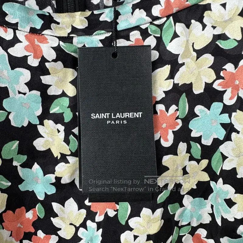 Yves Saint Laurent YSL Floral Print Summer Dress Medium . Size M / US 6-8 / IT 42-44 - 9 Thumbnail