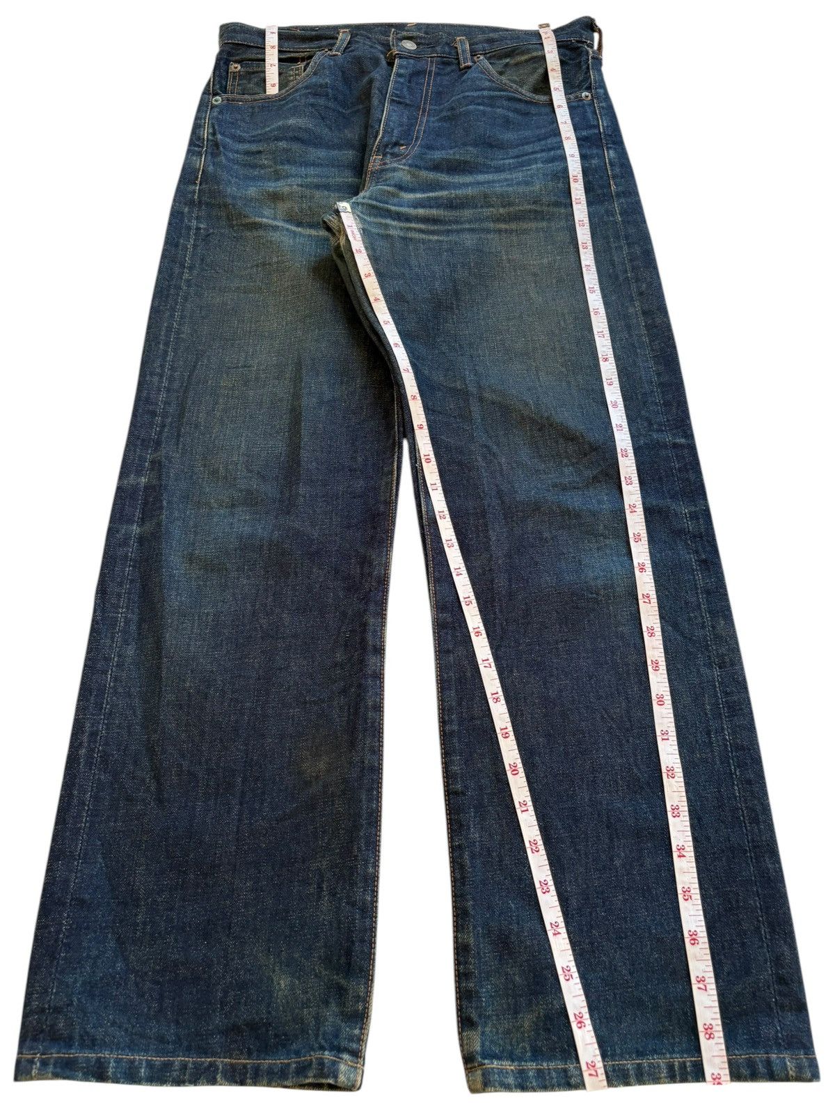 Levi's Vintage 80s Levis 502XX Big E Selvedge Mud Wash Loose Jeans Size US 31 - 14 Thumbnail