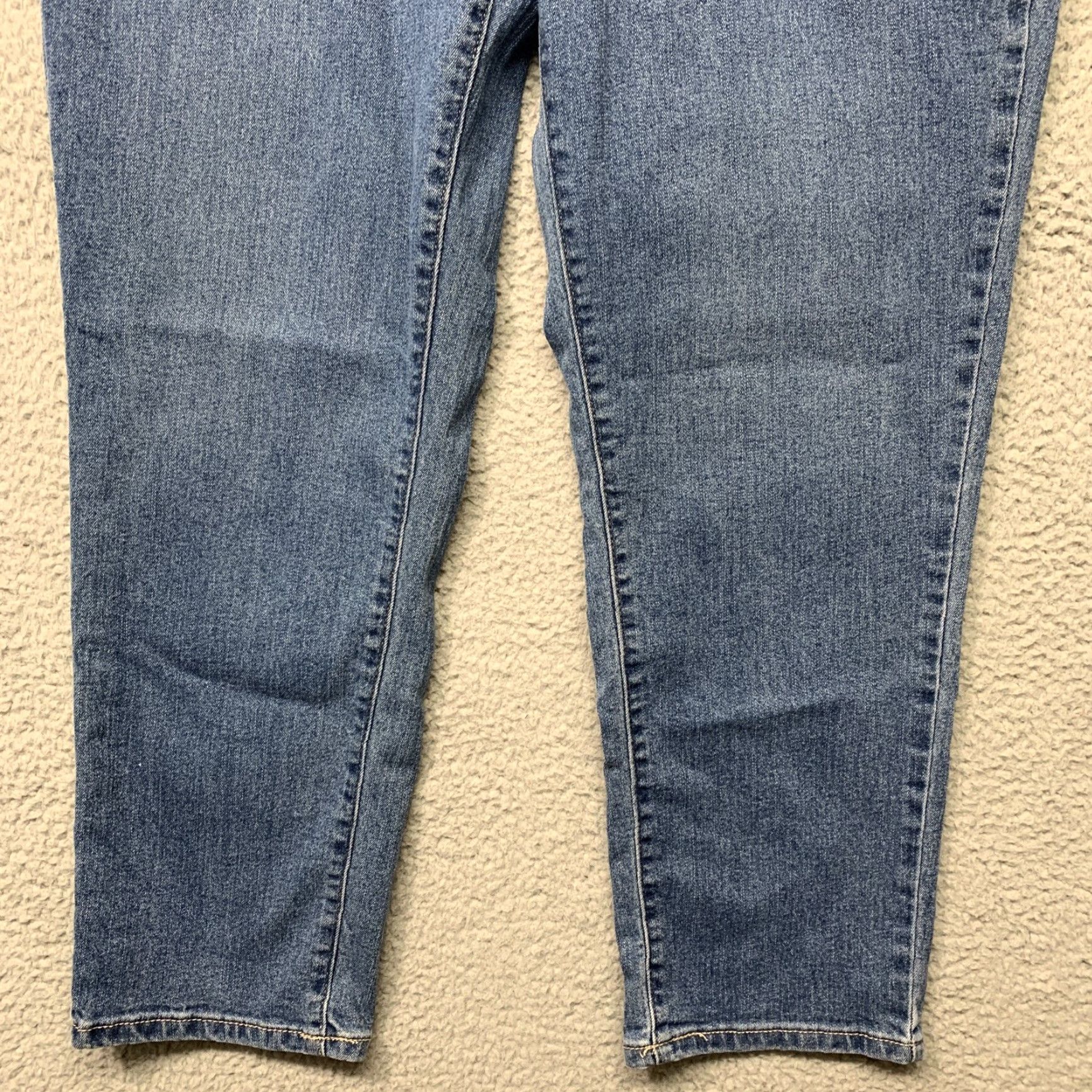 Vintage No Boundaries Jeans Women’s Size 11 Ankle Stretch Denim Straight Blue 5-Pockets Size 32" / US 10 / IT 46 - 3 Thumbnail