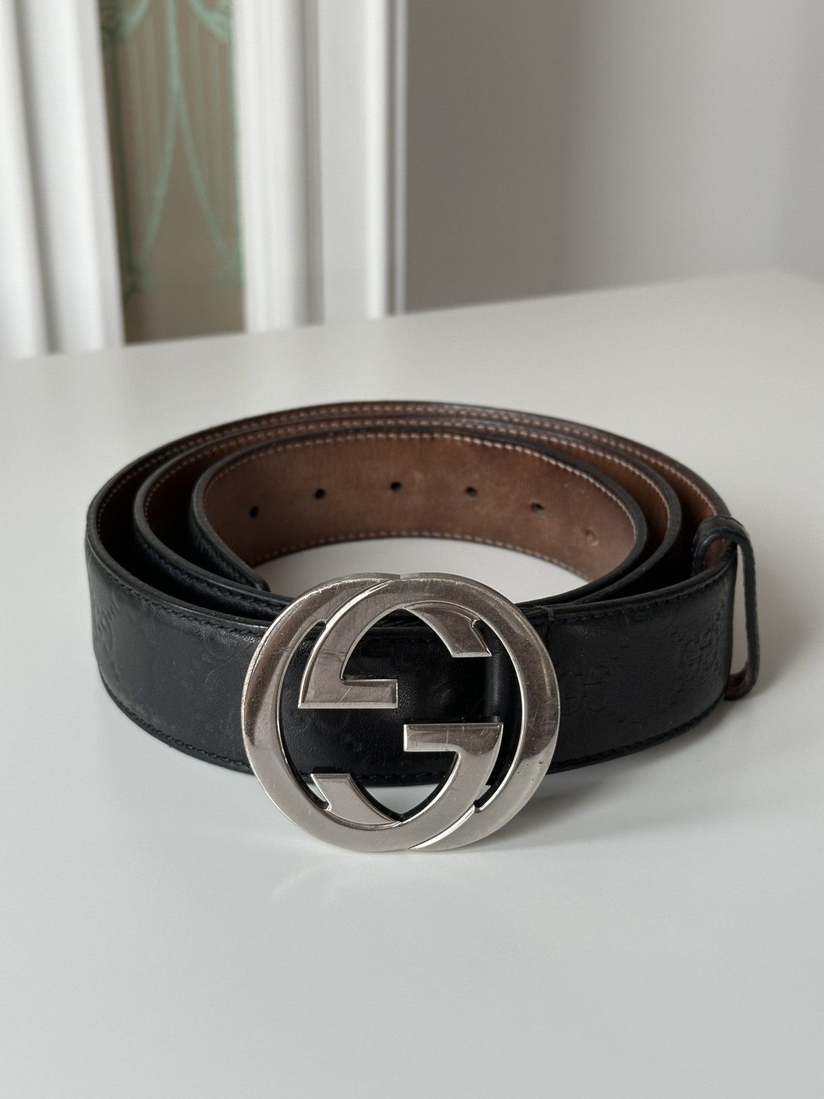 Gucci × Streetwear × Vintage GUCCI Monogram Black Leather  display picture 2