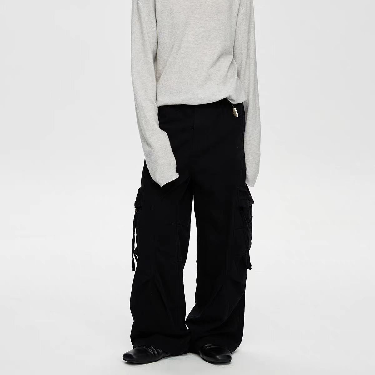 Jean Black workwear baggy casual pants Size US 30 / EU 46 - 3 Thumbnail