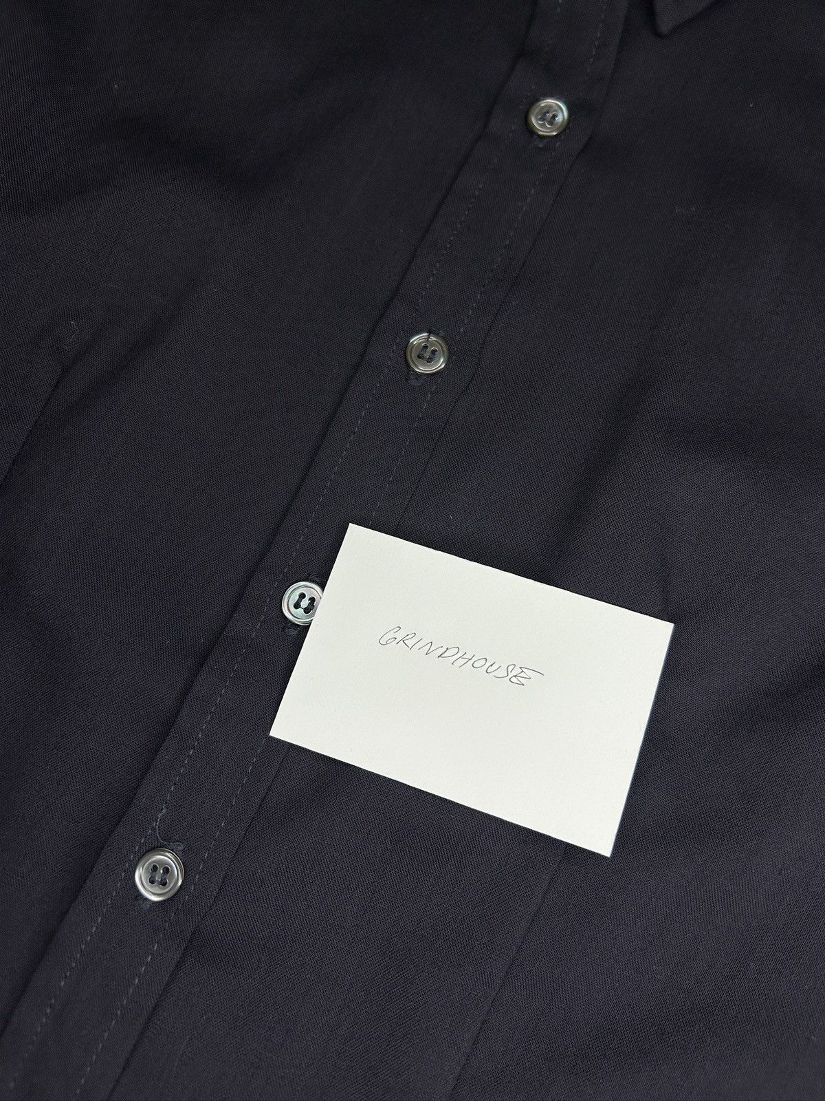 Paul Harnden Shoemakers Navy Wool Button Up Shirt Size S / US 4 / IT 40 - 6 Thumbnail