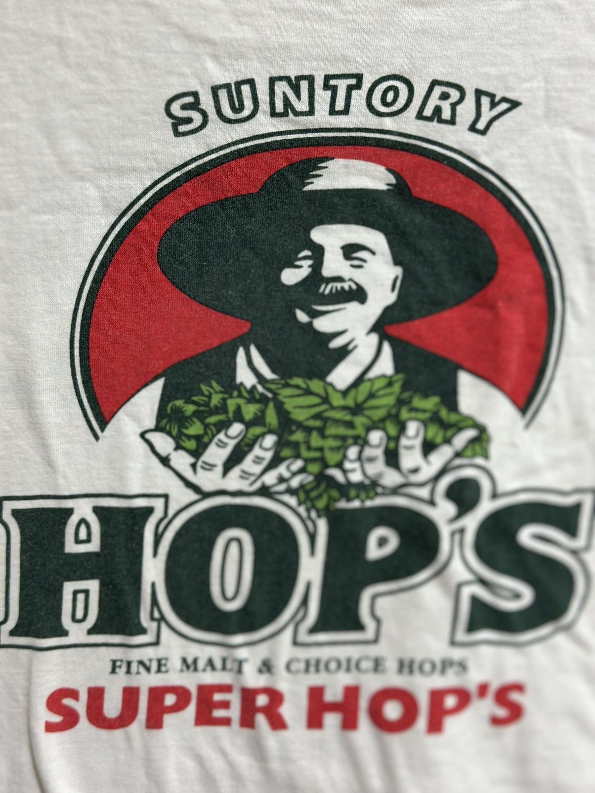 Japanese Brand × Vintage Vintage Suntory Hop’s Super Hop’s Faded Tee Size US M / EU 48-50 / 2 - 6 Thumbnail
