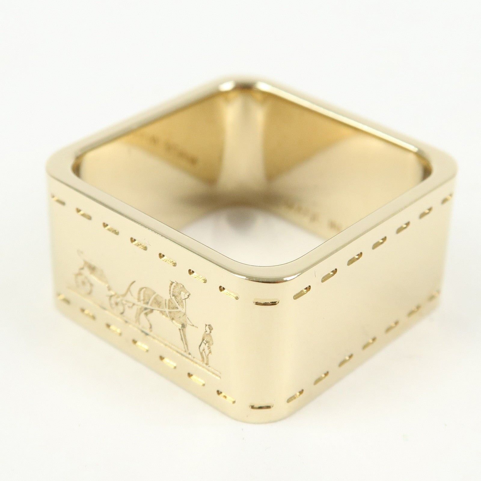 Hermes Hermes Bolduc Gold Plated Scarf Ring Size ONE SIZE - 2 Thumbnail
