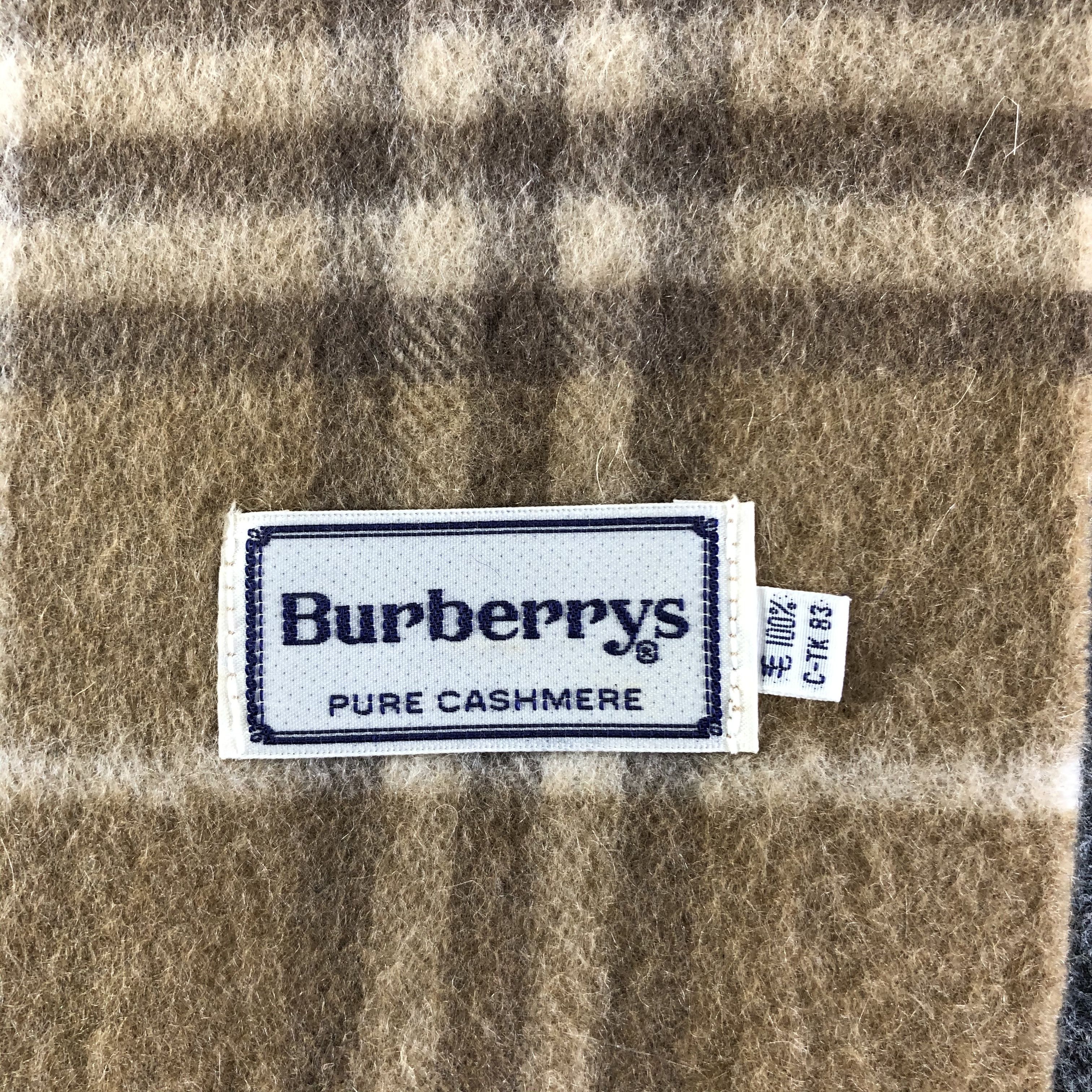 Burberry Burberrys Pure Cashmere Scarf / Muffler / Neckwear P312 Size ONE SIZE - 2 Thumbnail