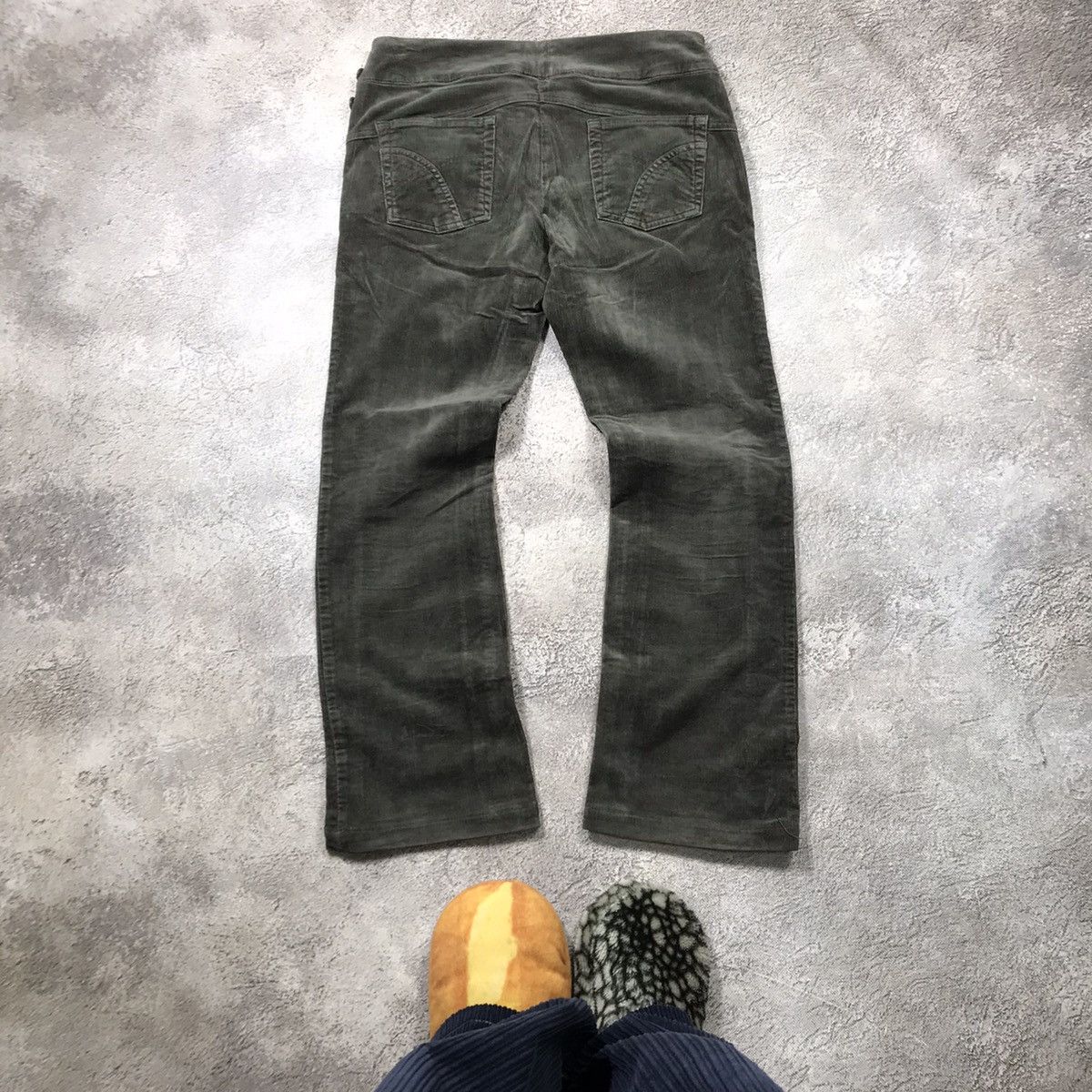 Vintage Vintage Y2K Baggy Distressed Chino Pants Grunge Dark Grey 31 Size 31" - 3 Thumbnail