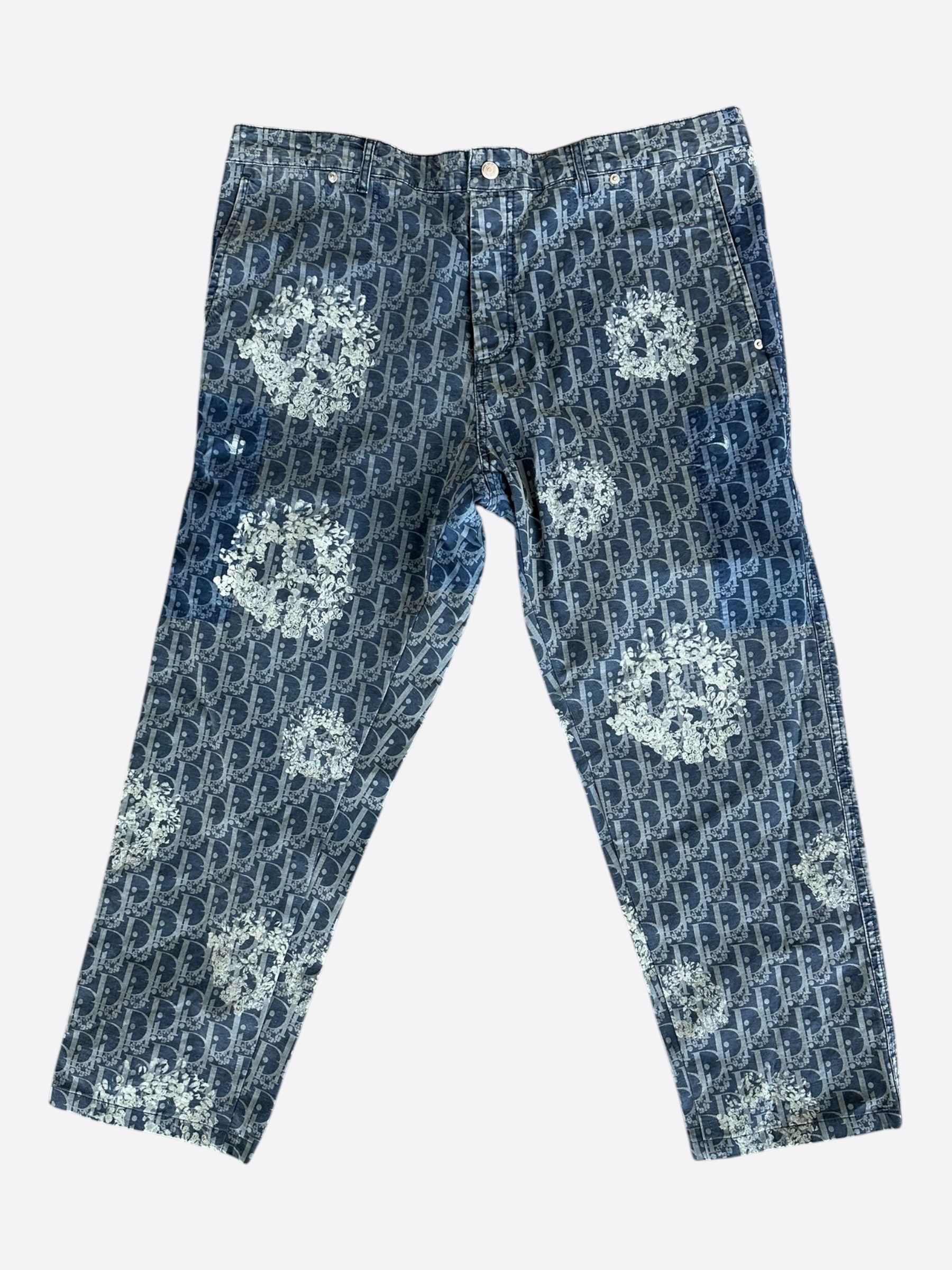 Dior Dior Denim Tears Blue & White Oblique Jeans Size US 40 / EU 56 - 1 Thumbnail