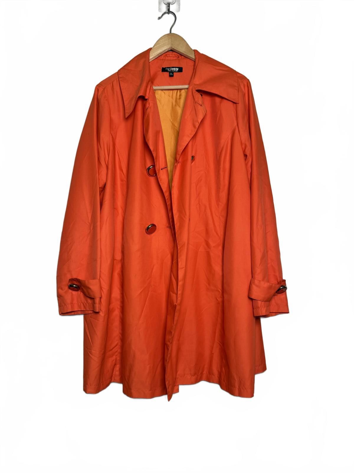 Other Stylish Vibrant Orange Women's Trench Coat Size XL / US 12-14 / IT 48-50 - 5 Thumbnail