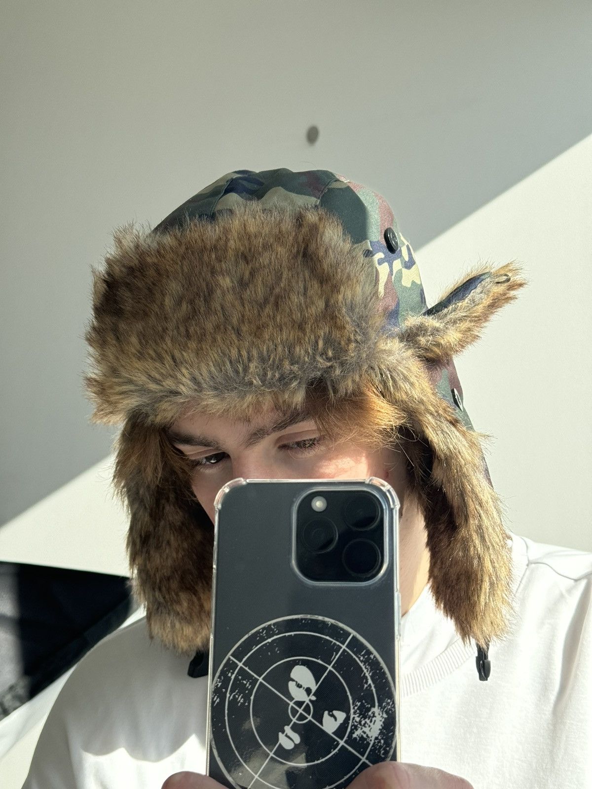 Hysteric Glamour Vintage Camo fuzzy mohair japanese ushanka hat avant garde Size ONE SIZE - 13 Thumbnail