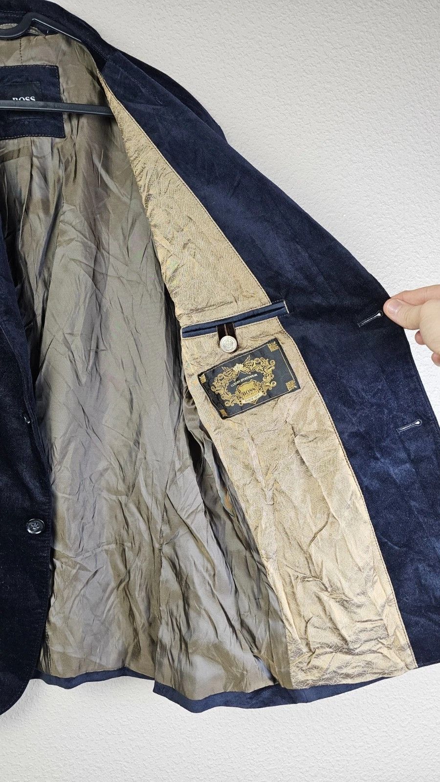 Hugo Boss Hugo Boss Coastus1-W Velvet Blazer Navy Blue 40R Size 40R - 7 Thumbnail