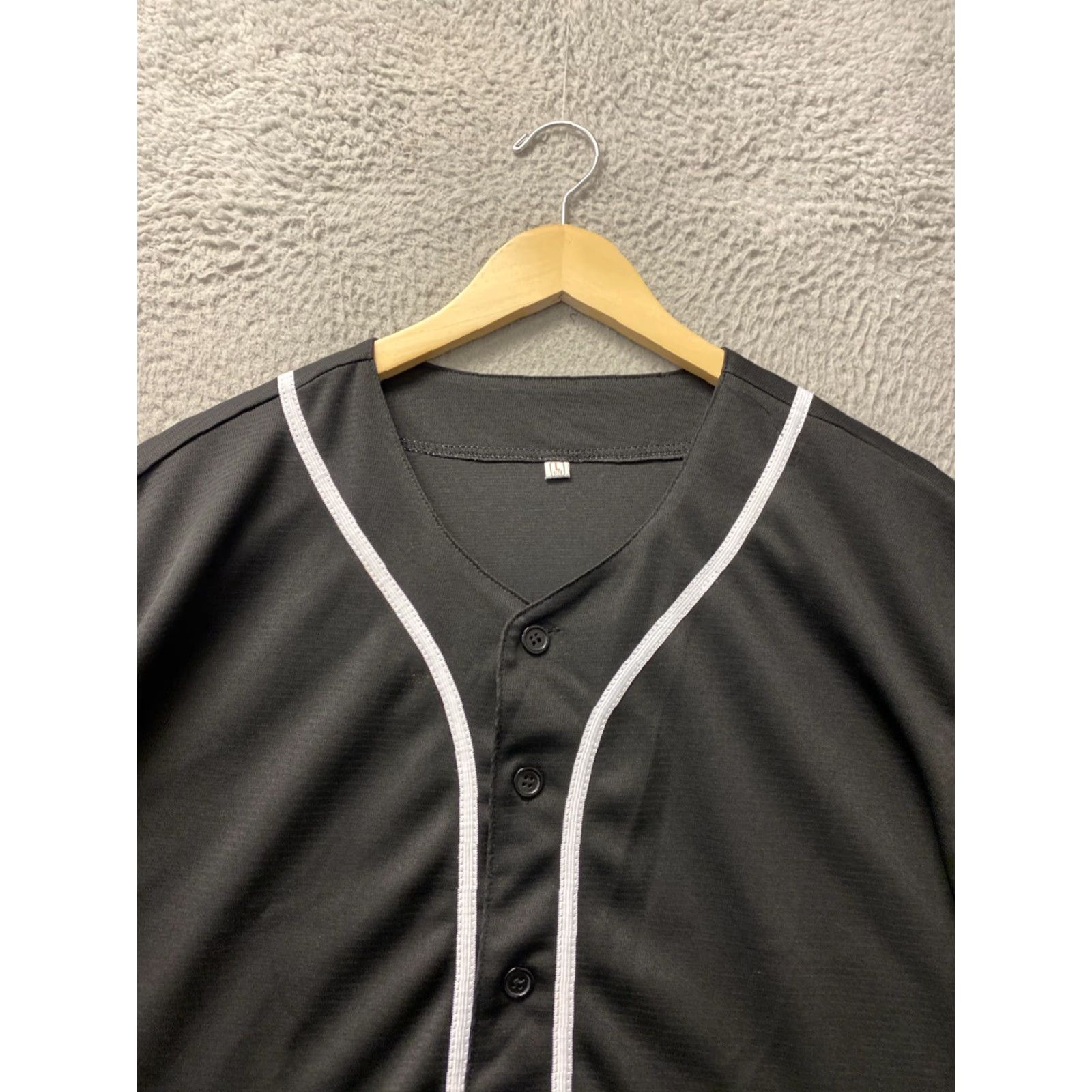 Vintage Baseball Jersey Men's L Black Short Sleeve Button Up Size US L / EU 52-54 / 3 - 2 Thumbnail