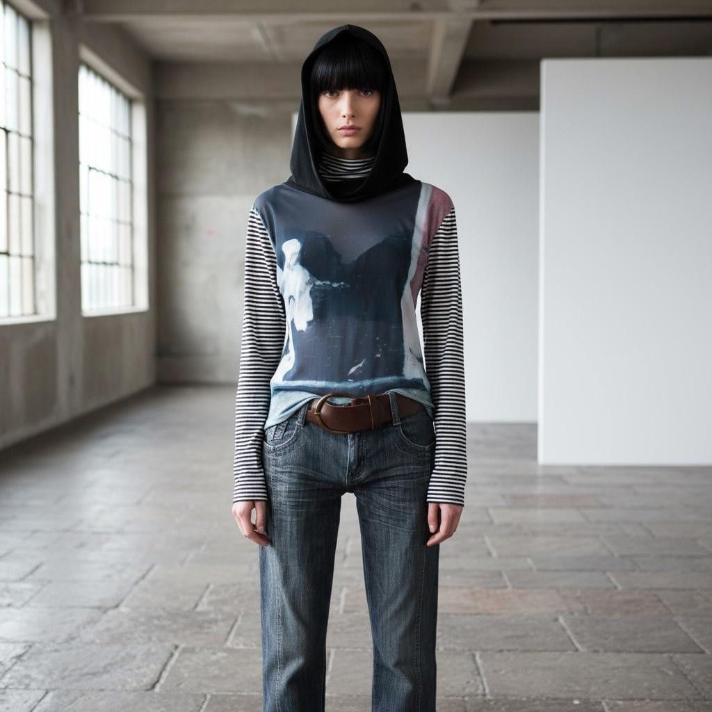 Other The Cop Copine Striped Hooded Top Size ONE SIZE - 1 Thumbnail