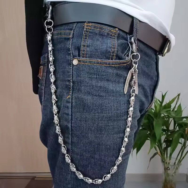 Jewelry Punk Skull Charm Pants Chain Size ONE SIZE - 1 Thumbnail