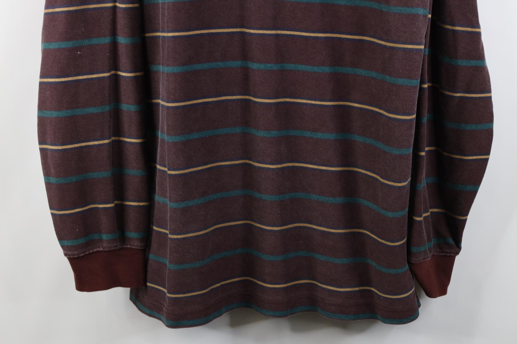 Vintage Vintage 90s Streetwear Striped Long Sleeve Rugby Polo Shirt Size US XL / EU 56 / 4 - 3 Thumbnail