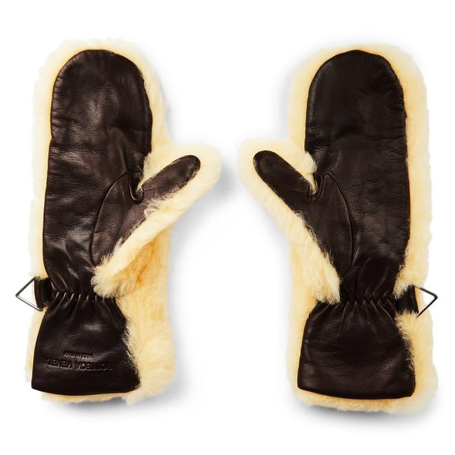 Bottega Veneta Bottega Veneta Bv Gloves in Cream Size ONE SIZE - 2 Thumbnail
