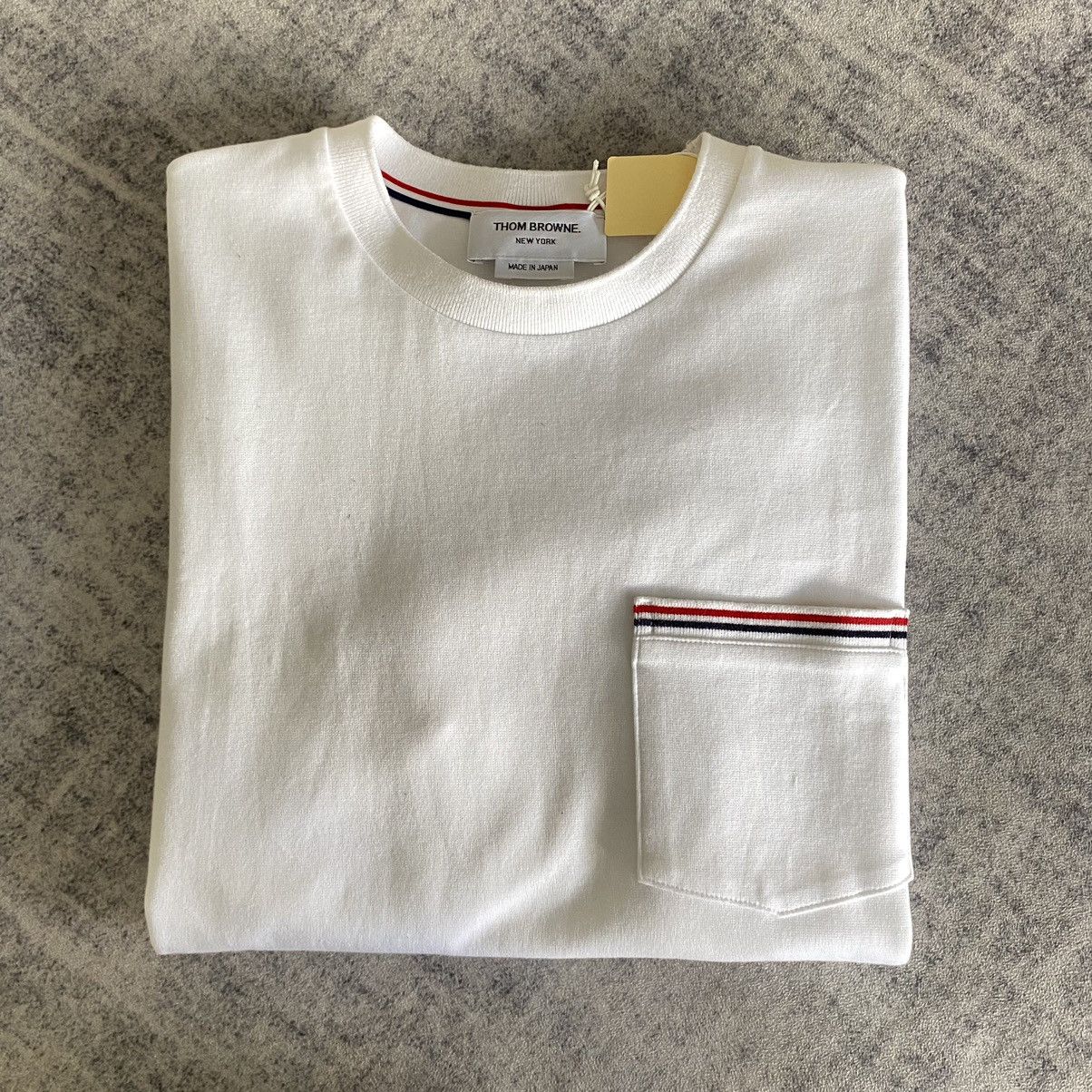 Thom Browne THOM BROWNE Pocket T Shirt WHITE Size US L / EU 52-54 / 3 - 5 Thumbnail