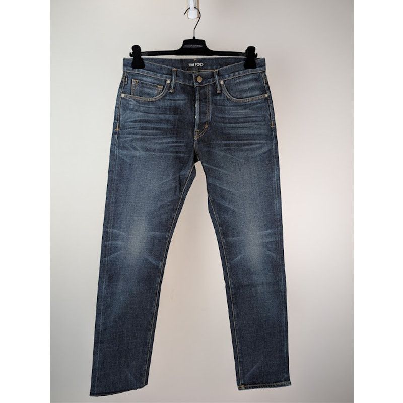Tom Ford o1rshd1 Straight-Fit Denim Jeans in Navy Size US 33 - 1 Thumbnail