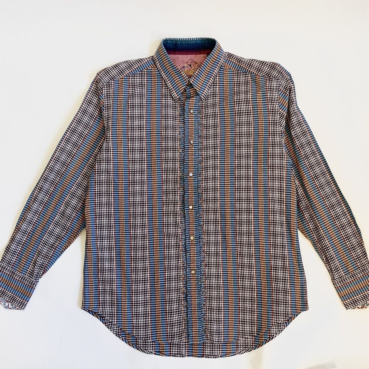 Robert Graham Multi-coloured Plaid Long-sleeve Shirt Size US L / EU 52-54 / 3 - 1 Thumbnail