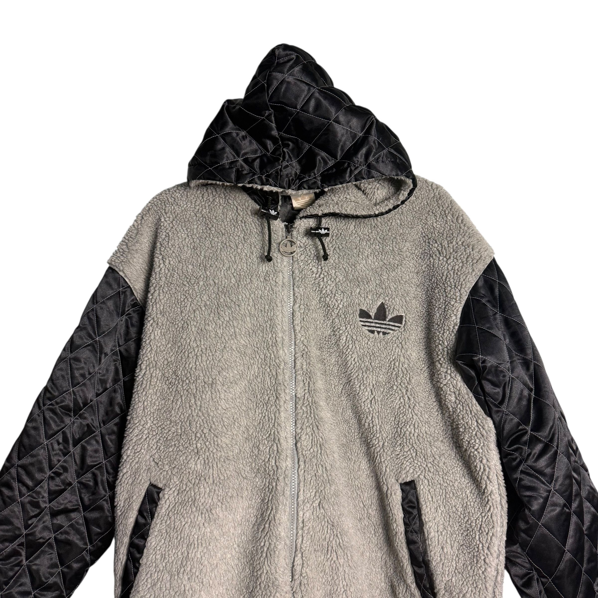 Adidas 🔥RARE🔥Vintage Adidas Trefoil Big Logo Fleece Hoodie Jacket Size US M / EU 48-50 / 2 - 2 Thumbnail