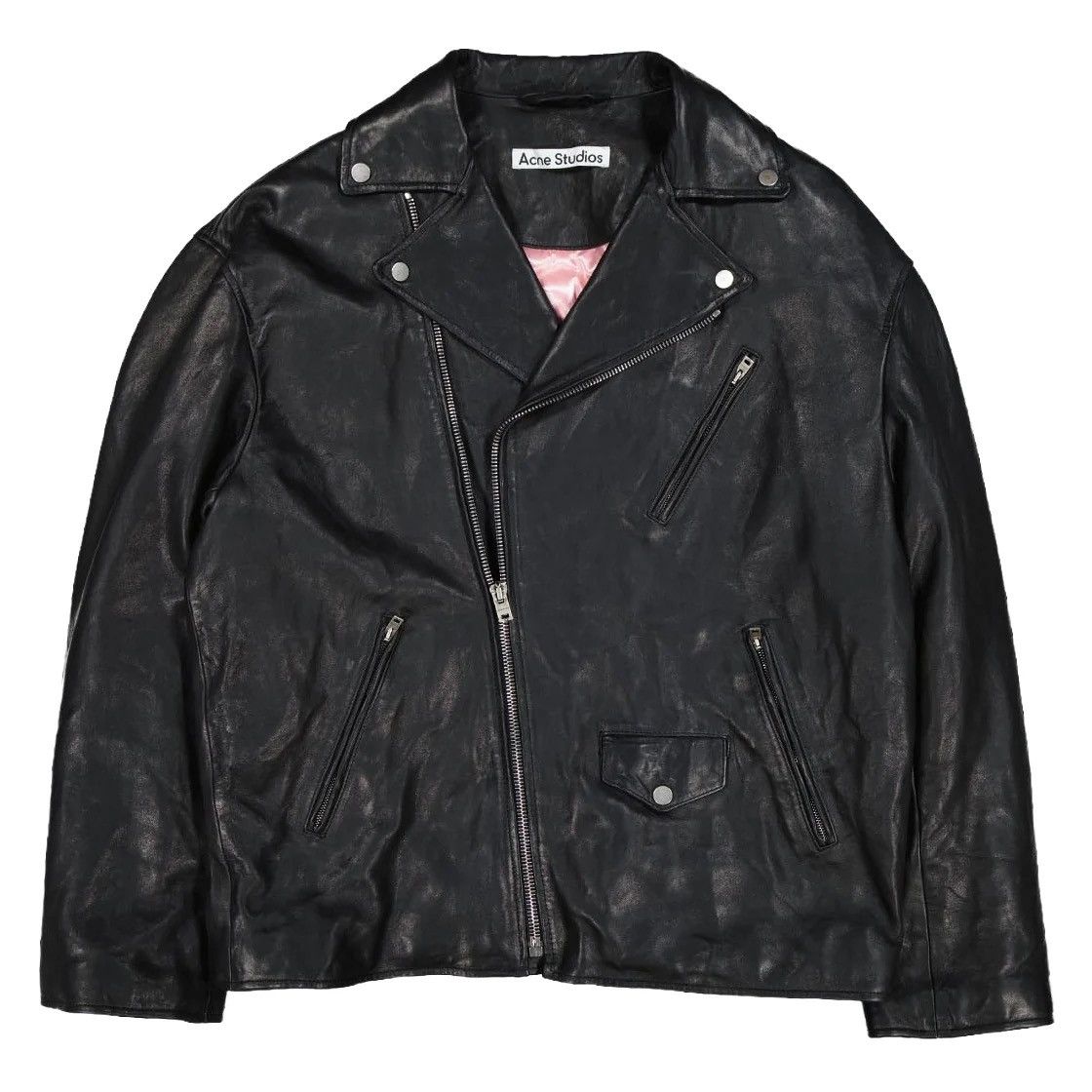 Acne Studios Acne Studios Distressed Leather Jacket Black Size US M / EU 48-50 / 2 - 1 Thumbnail